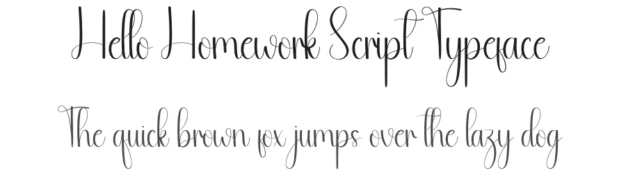 Hello Homework Script Typeface by andikastudio — Script Handwritten Font