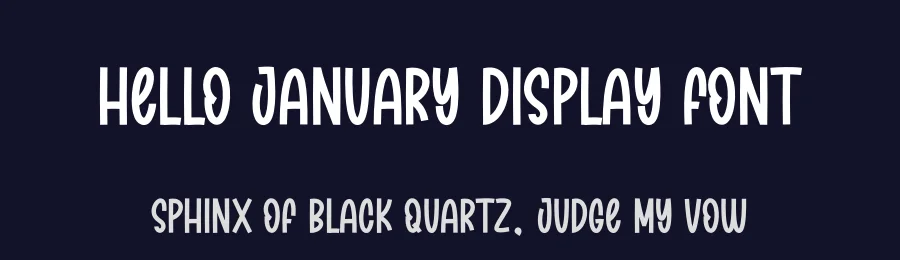 Hello January Display Font by creativeletter — Display Font — thumbnail 2