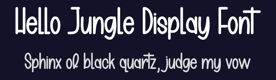 Hello Jungle Display Font by creativeletter — Display Font — thumbnail 2