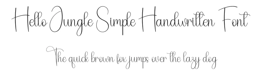 Hello Jungle Simple Handwritten Font by freshtypeink — Script Handwritten Font