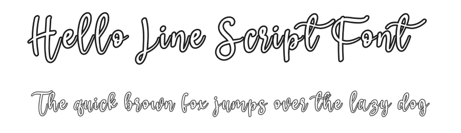 Hello Line Script Font by andikastudio — Script Handwritten Font