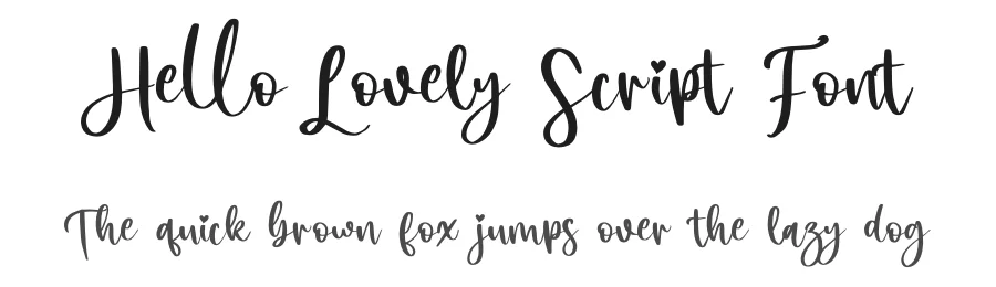 Hello Lovely Script Font by letterenastudios — Script Handwritten Font