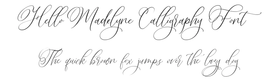 Hello Madelyne Calligraphy Font by Type Factory โ Script Handwritten Font