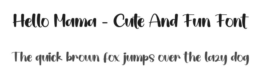 Hello Mama – Cute And Fun Font by andikastudio — Display Font