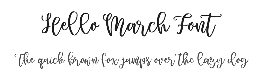 Hello March Font by metafontsy — Script Handwritten Font