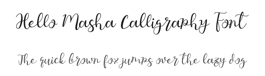 Hello Masha Calligraphy Font by letterenastudios — Script Handwritten Font