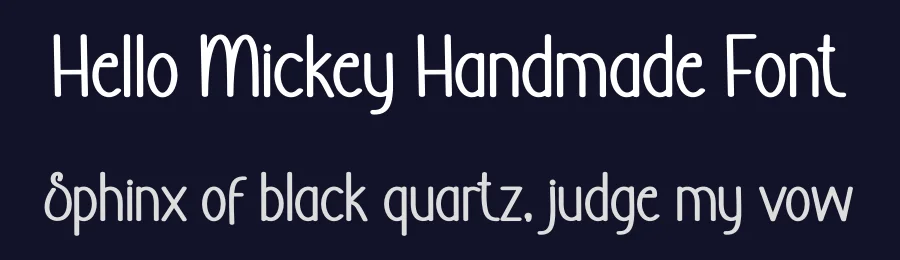 Hello Mickey Handmade Font by freshtypeink — Display Font — thumbnail 2