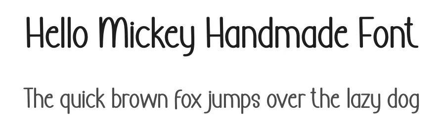 Hello Mickey Handmade Font by freshtypeink — Display Font