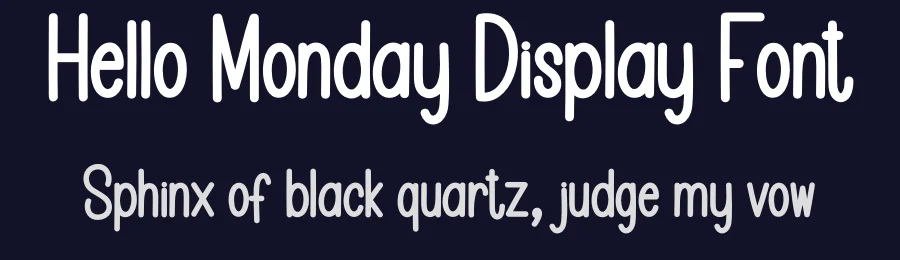 Hello Monday Display Font by creativeletter — Display Font — thumbnail 2