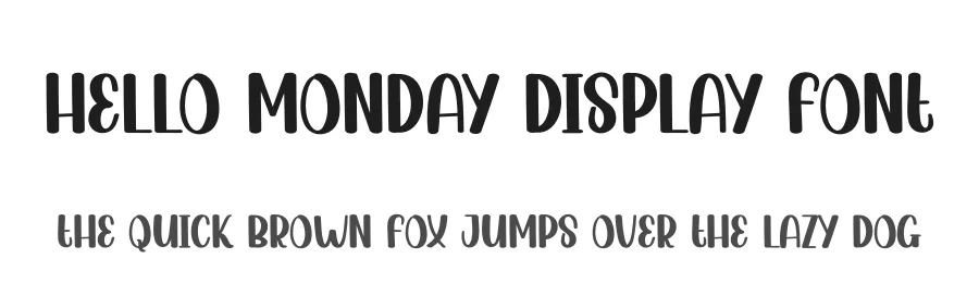 Hello Monday Display Font by andikastudio — Display Font