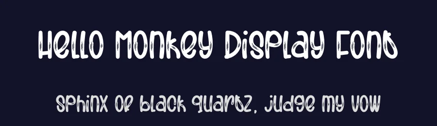 Hello Monkey Display Font by creativeletter — Display Font — thumbnail 2