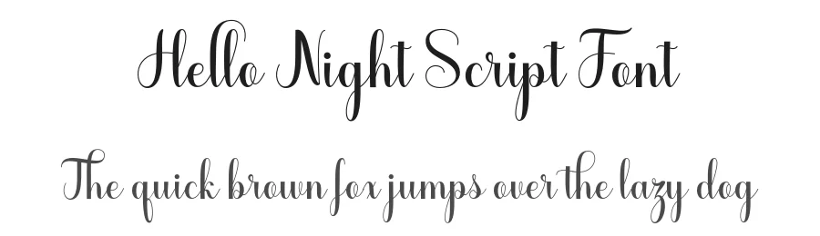 Hello Night Script Font by Black Studio — Script Handwritten Font