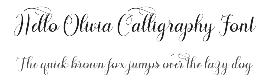 Hello Olivia Calligraphy Font by fontkong — Script Handwritten Font