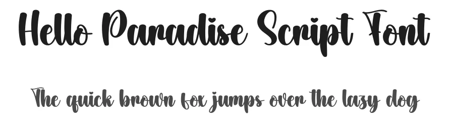 Hello Paradise Script Font by creativeletter — Script Handwritten Font