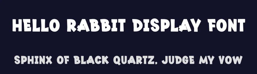 Hello Rabbit Display Font by freshtypeink — Display Font — thumbnail 2