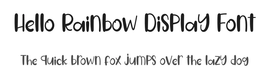 Hello Rainbow Display Font by inermediaSTUDIO — Display Font