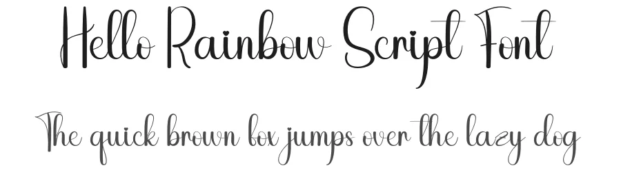 Hello Rainbow Script Font by creativeletter — Script Handwritten Font