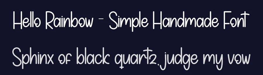 Hello Rainbow – Simple Handmade Font by andikastudio — Display Font — thumbnail 2