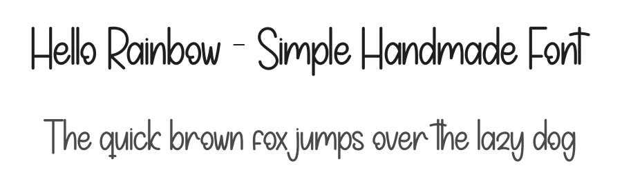 Hello Rainbow – Simple Handmade Font by andikastudio — Display Font