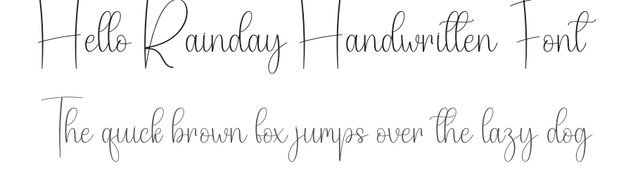 Hello Rainday Handwritten Font by creativeletter — Script Handwritten Font