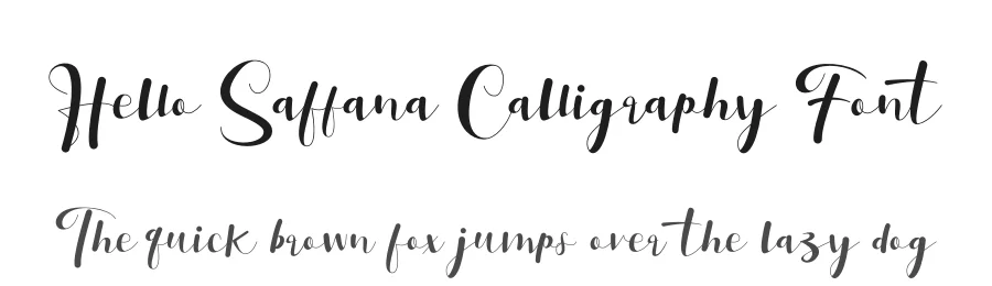 Hello Saffana Calligraphy Font by letterenastudios — Script Handwritten Font