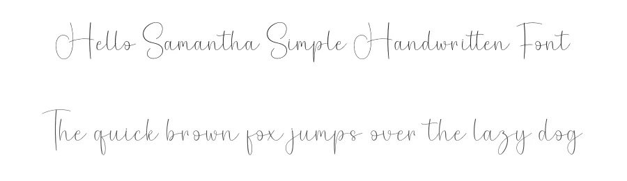 Hello Samantha Simple Handwritten Font by creativeletter — Script Handwritten Font