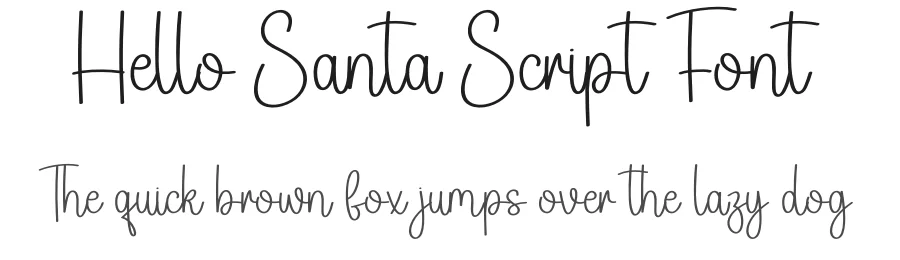 Hello Santa Script Font by creativeletter — Script Handwritten Font