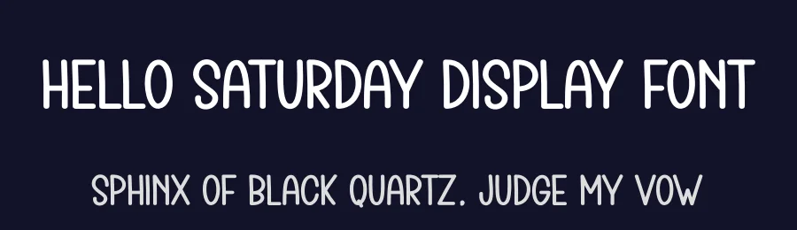 Hello Saturday Display Font by creativeletter — Display Font — thumbnail 2