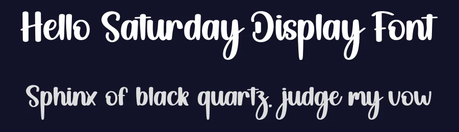 Hello Saturday Display Font by creativeletter — Display Font — thumbnail 2