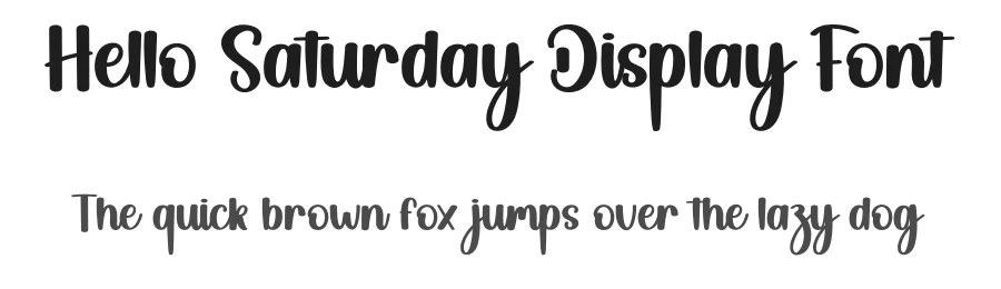 Hello Saturday Display Font by creativeletter — Display Font