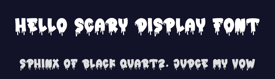 Hello Scary Display Font by creativeletter — Display Font — thumbnail 2
