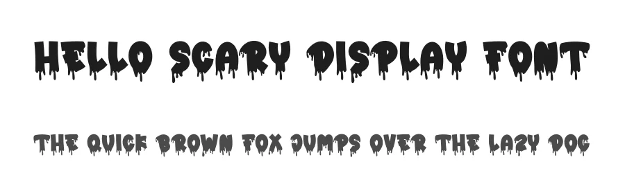 Hello Scary Display Font by creativeletter — Display Font