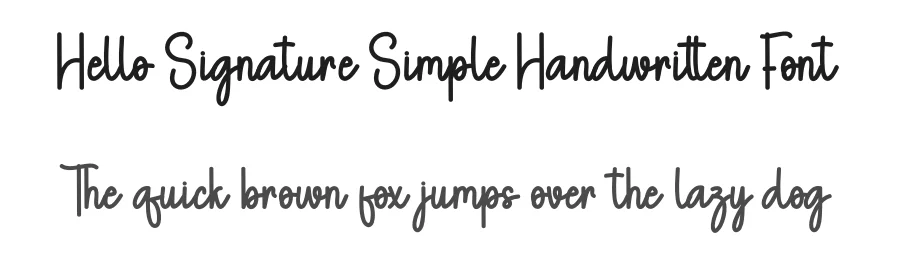 Hello Signature Simple Handwritten Font by andikastudio — Script Handwritten Font