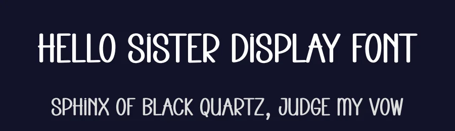 Hello Sister Display Font by creativeletter — Display Font — thumbnail 2
