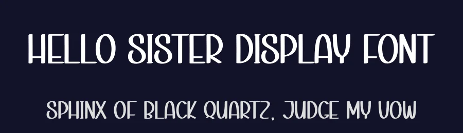 Hello Sister Display Font by creativeletter — Display Font — thumbnail 2