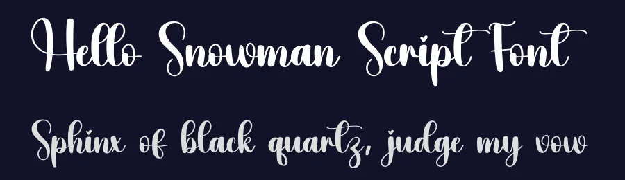 Hello Snowman Script Font by creativeletter — Script Handwritten Font — thumbnail 2