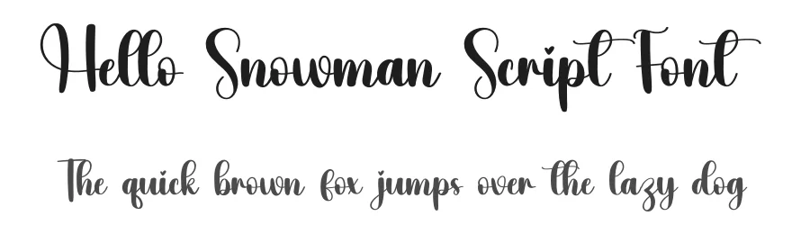 Hello Snowman Script Font by creativeletter — Script Handwritten Font