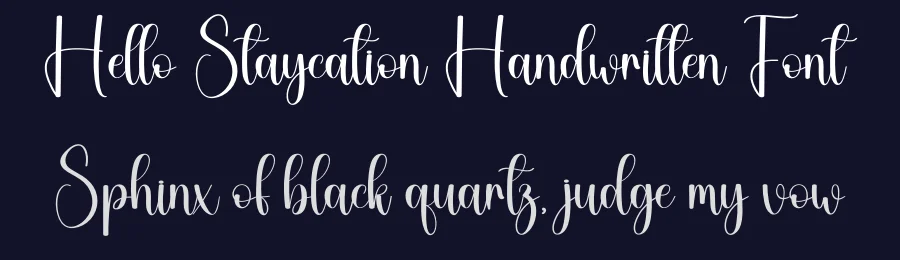 Hello Staycation Handwritten Font by creativeletter — Script Handwritten Font — thumbnail 2