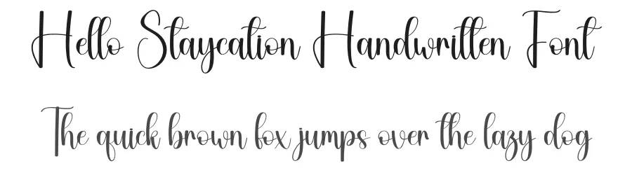 Hello Staycation Handwritten Font by creativeletter — Script Handwritten Font