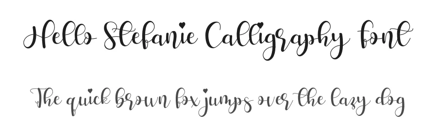 Hello Stefanie Calligraphy Font by letterenastudios — Script Handwritten Font