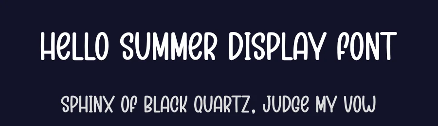 Hello Summer Display Font by creativeletter — Display Font — thumbnail 2