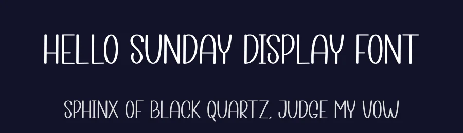 Hello Sunday Display Font by andikastudio — Display Font — thumbnail 2