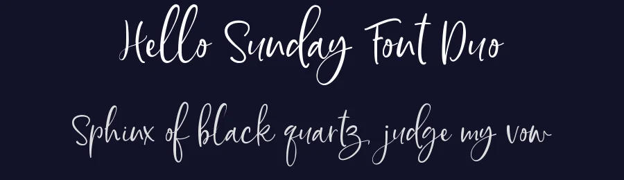Hello Sunday Font Duo by silverdav — Script Handwritten Font — thumbnail 2