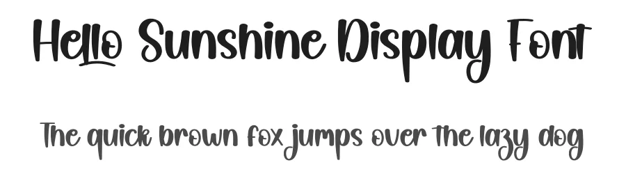 Hello Sunshine Display Font by creativeletter — Script Handwritten Font