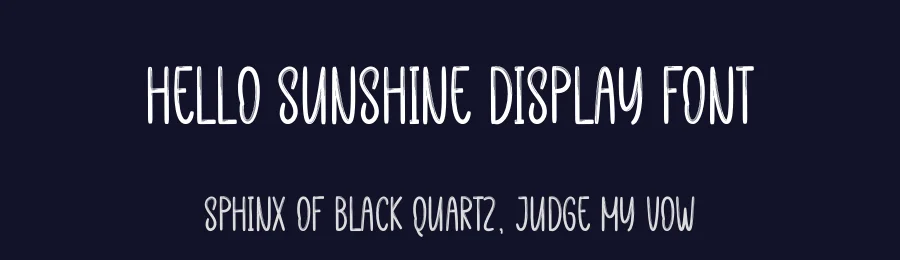 Hello Sunshine Display Font by creativeletter — Display Font — thumbnail 2