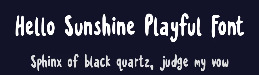 Hello Sunshine Playful Font by futuristypestudio — Display Font — thumbnail 2