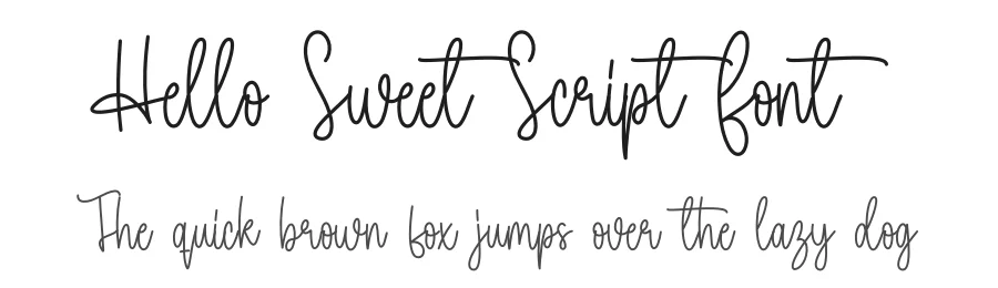 Hello Sweet Script Font by creativeletter — Script Handwritten Font