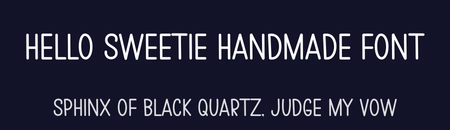 Hello Sweetie Handmade Font by freshtypeink — Display Font — thumbnail 2
