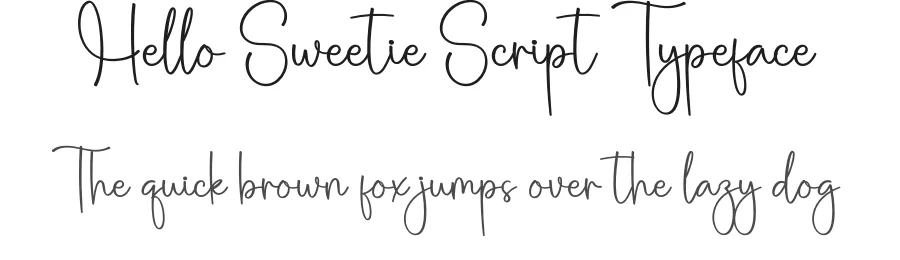 Hello Sweetie Script Typeface by creativeletter — Script Handwritten Font