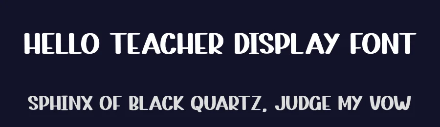 Hello Teacher Display Font by andikastudio — Display Font — thumbnail 2